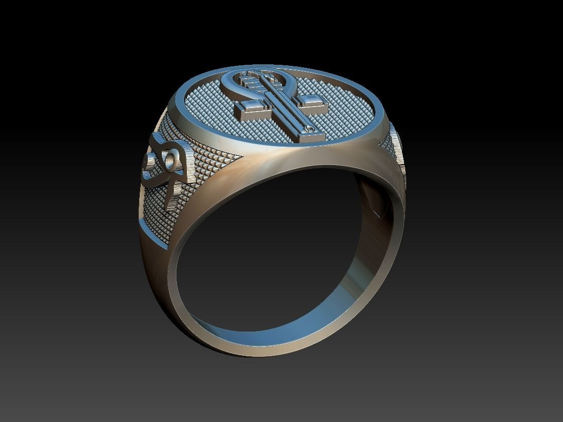 Ankh Ring - Ansata  3D print model_3