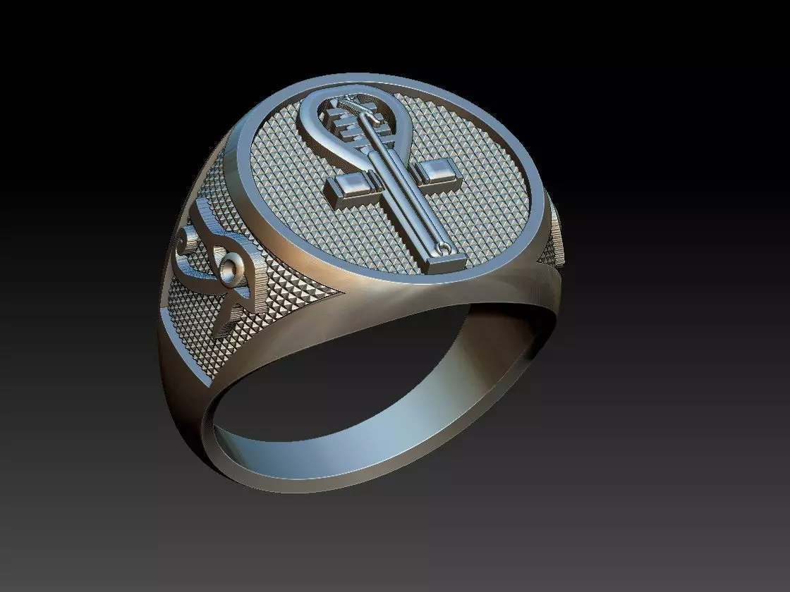Ankh Ring - Ansata  3D print model_0