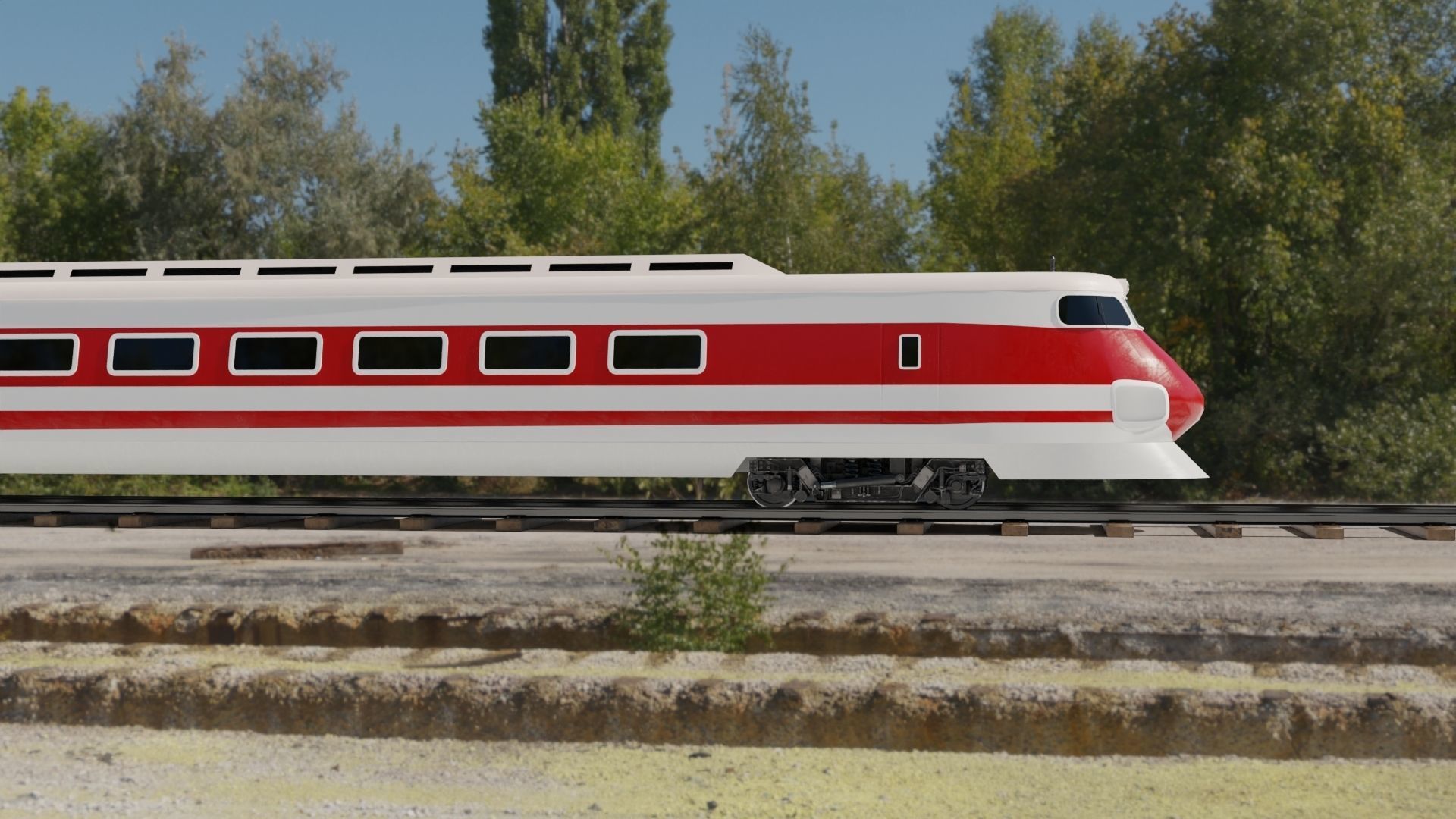 Train toy on tracks 3D model_12