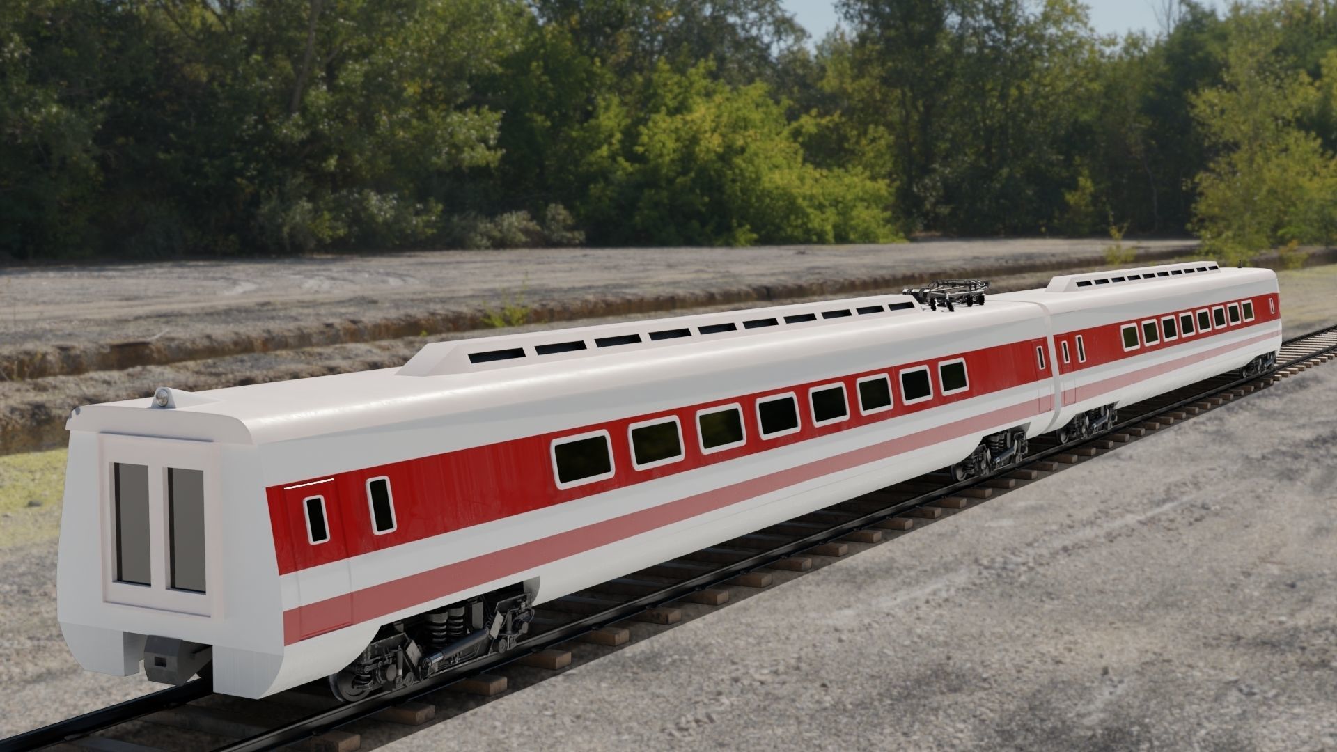 Train toy on tracks 3D model_10