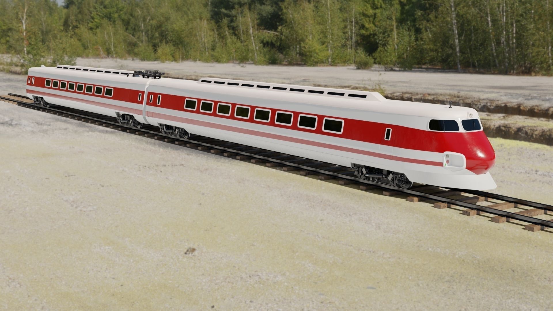 Train toy on tracks 3D model_14