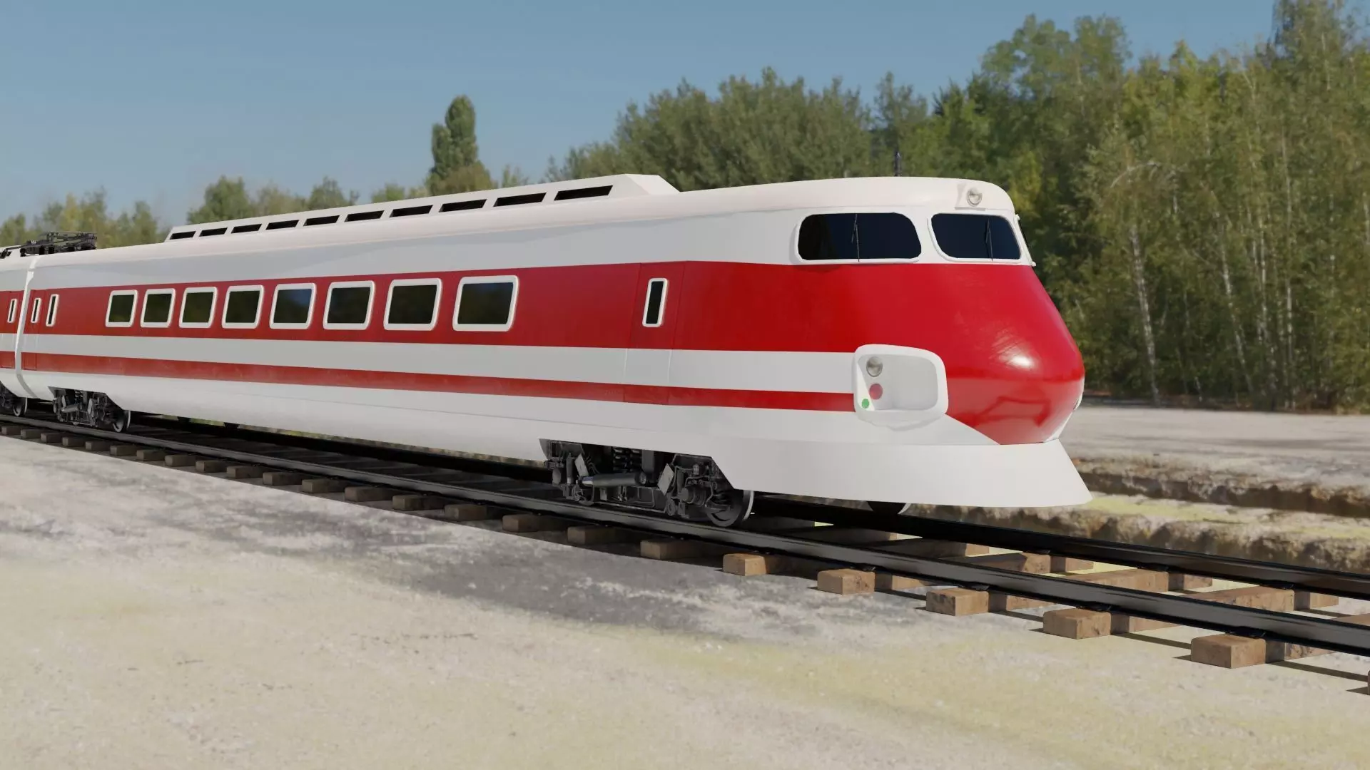 Train toy on tracks 3D model_0