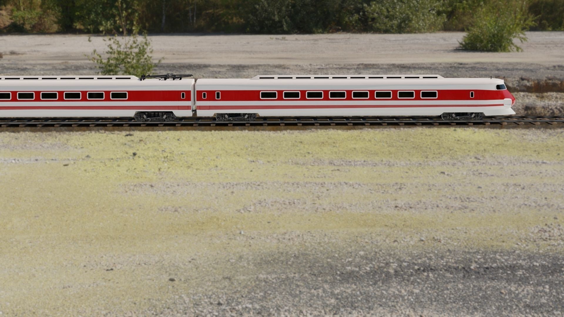 Train toy on tracks 3D model_16