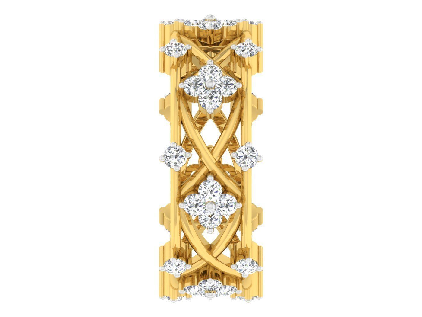 Wedding Engagement Women Etarnaty Band Ring 3D print model_2