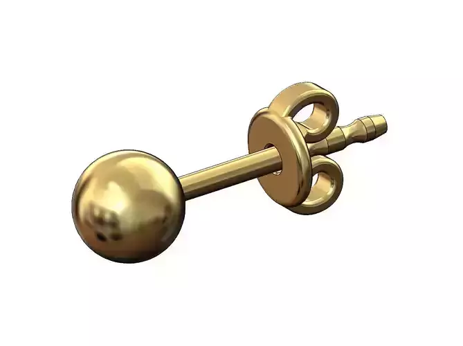 Simple bead stud earring