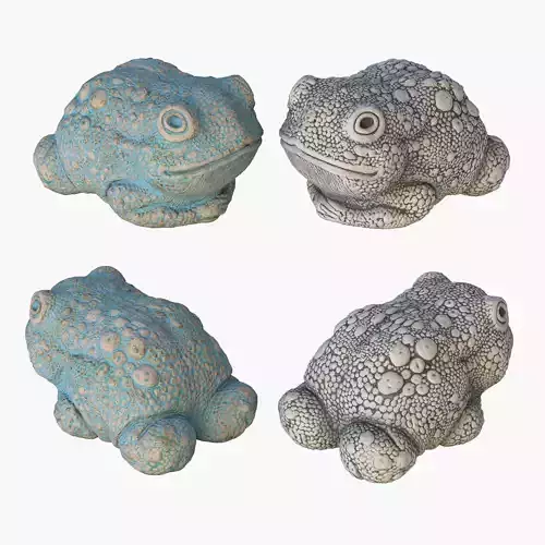 Frog sculpture 3D model