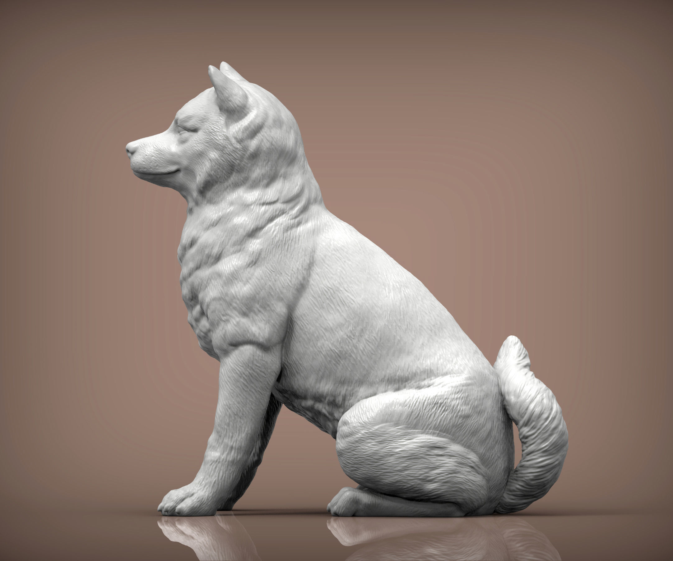 shiba inu 3D print model_2
