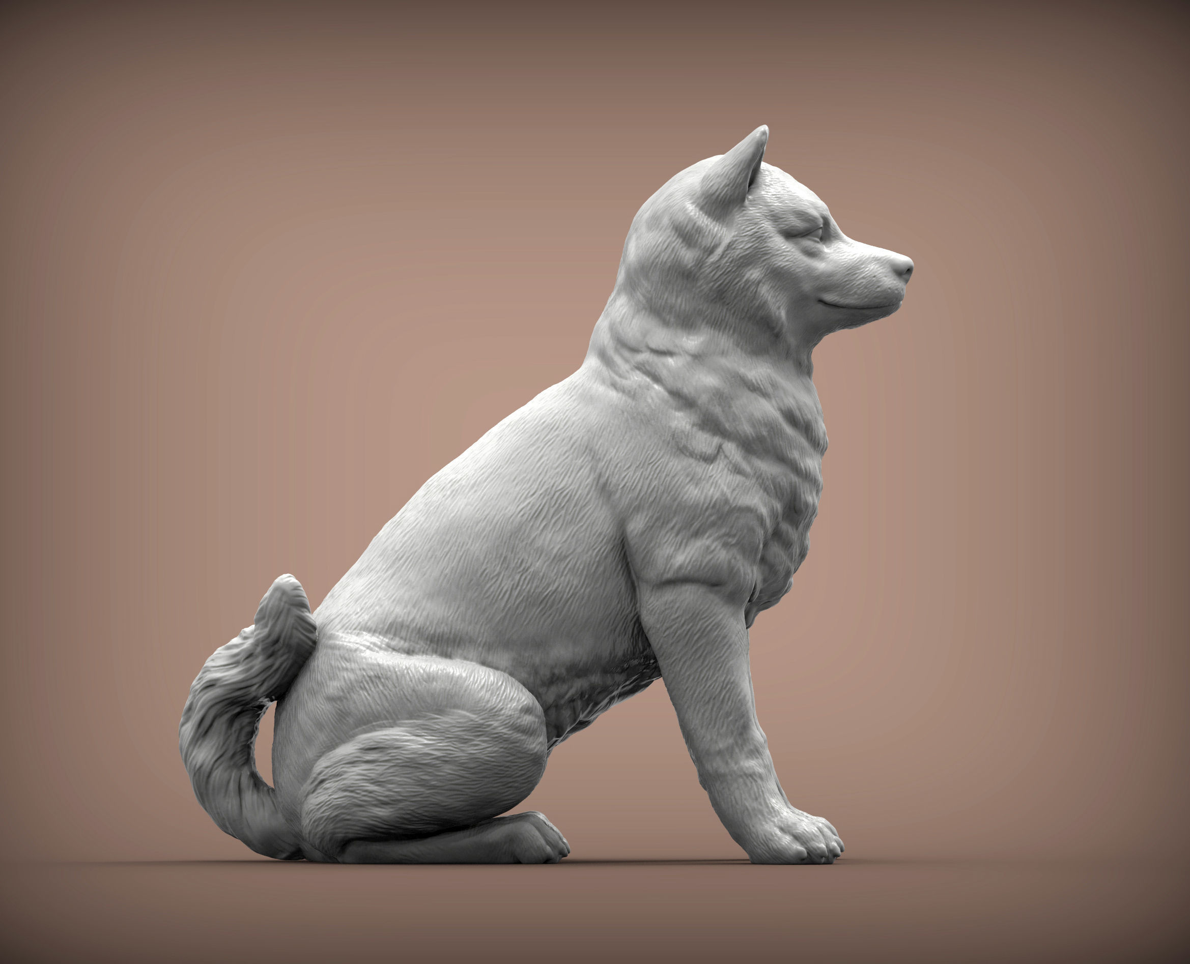 shiba inu 3D print model_5