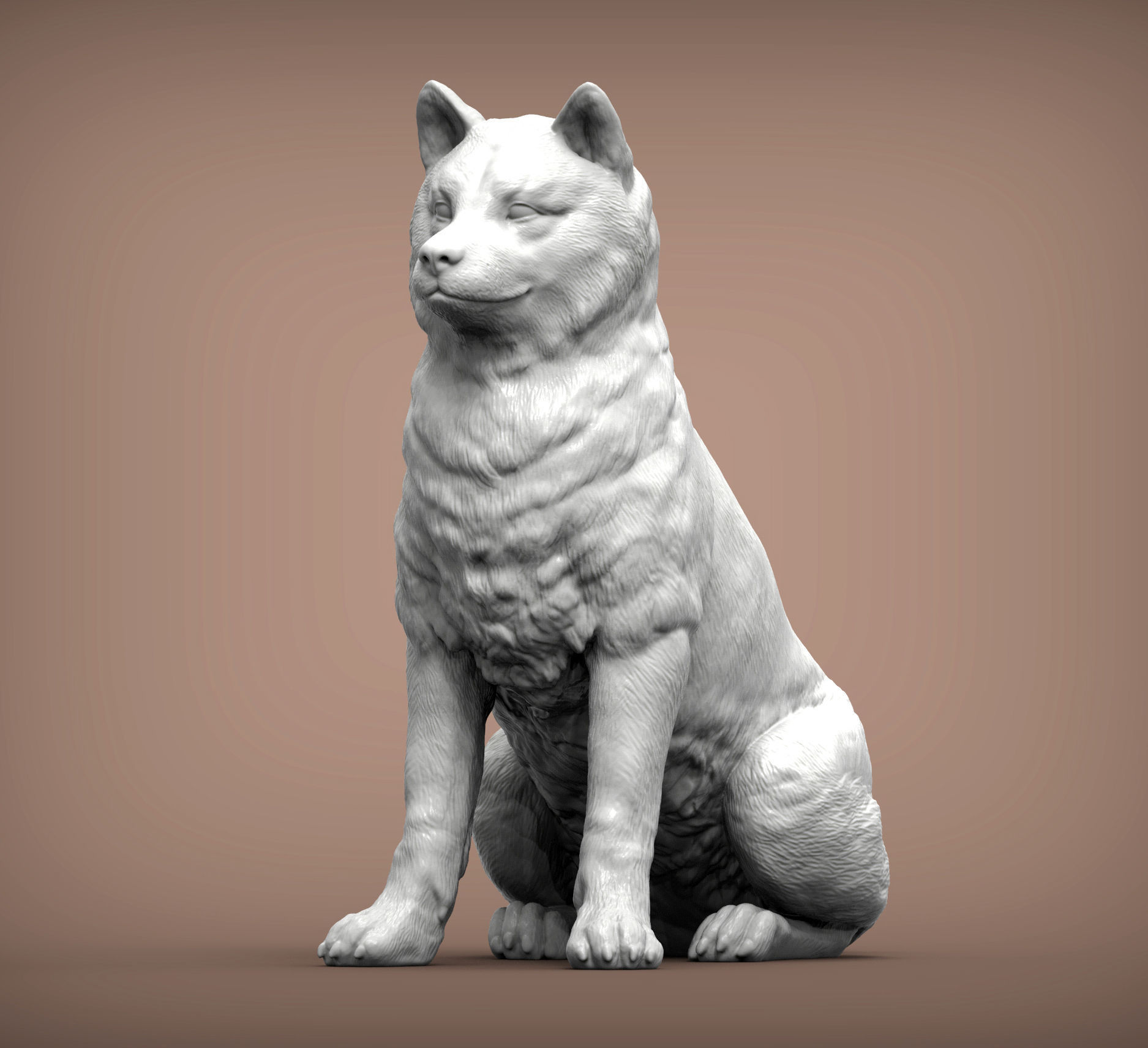 shiba inu 3D print model_1