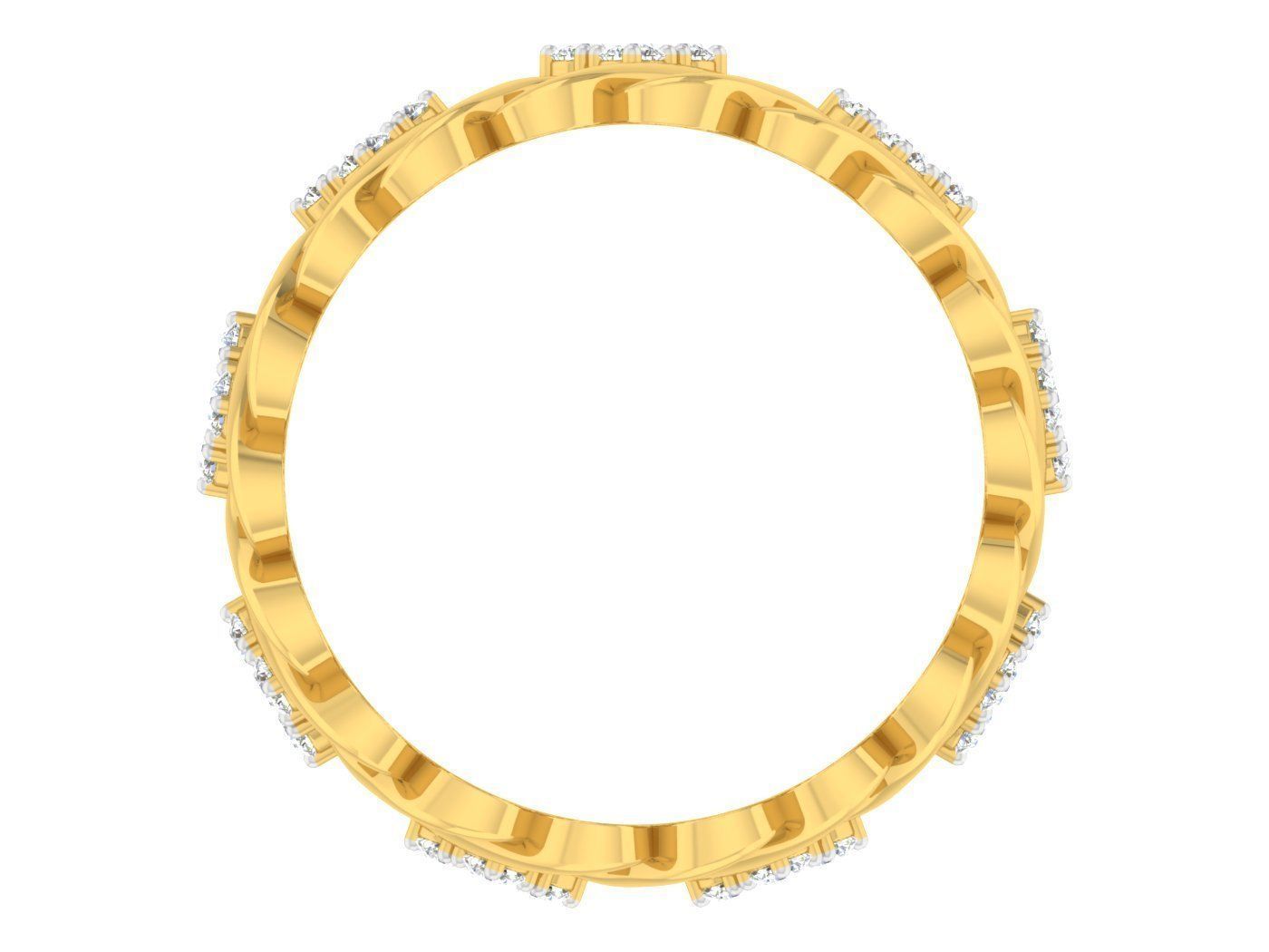 Wedding Engagement Women Etarnaty Band Ring 3D print model_1