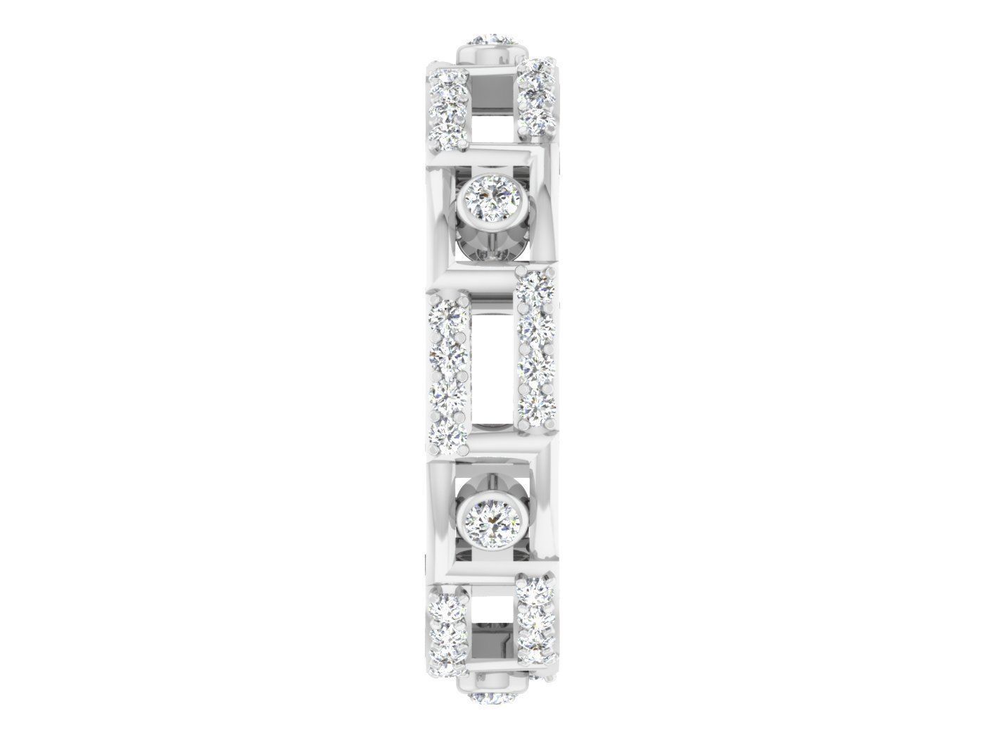 Wedding Engagement Women Etarnaty Band Ring 3D print model_2