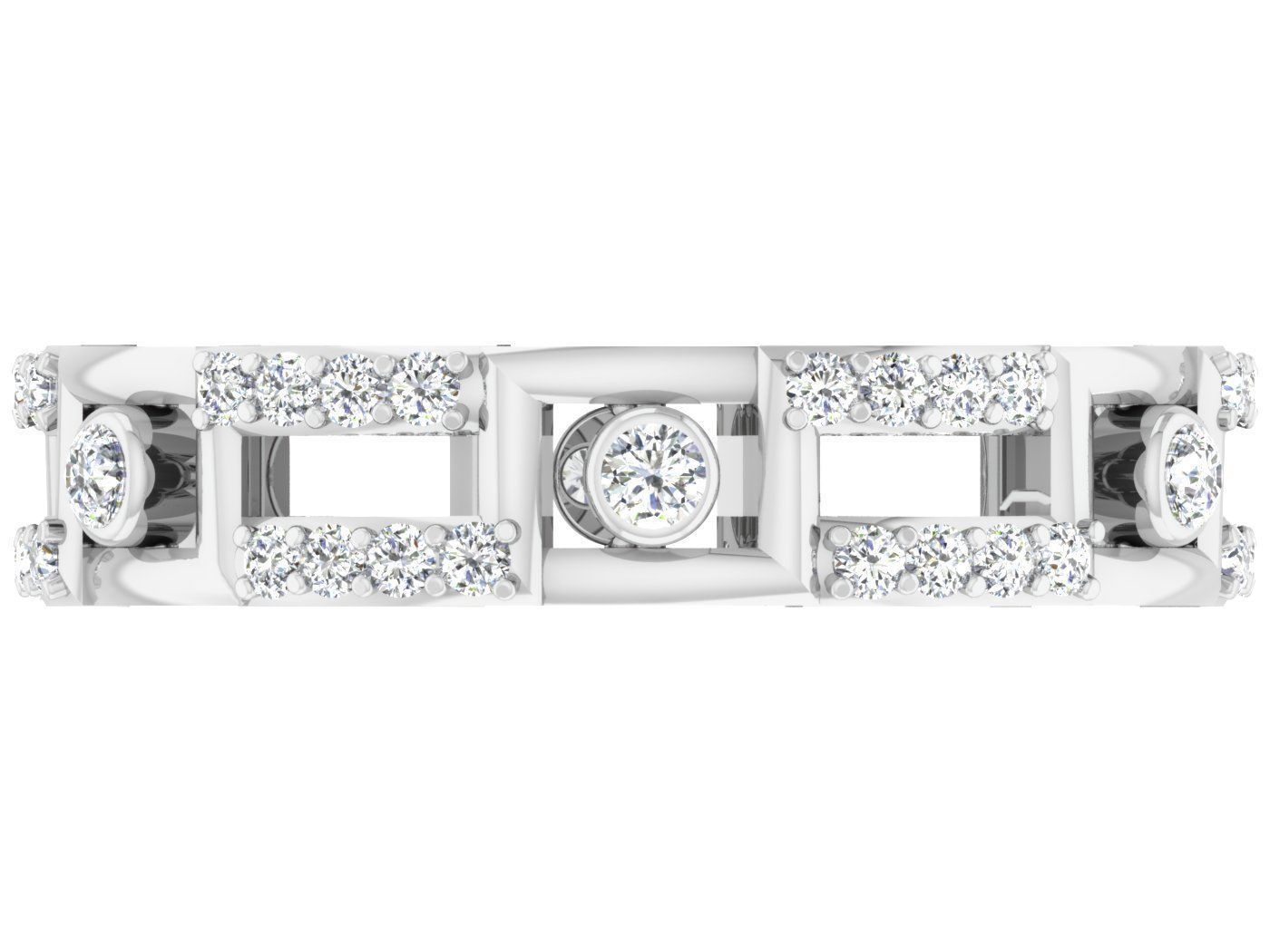 Wedding Engagement Women Etarnaty Band Ring 3D print model_3