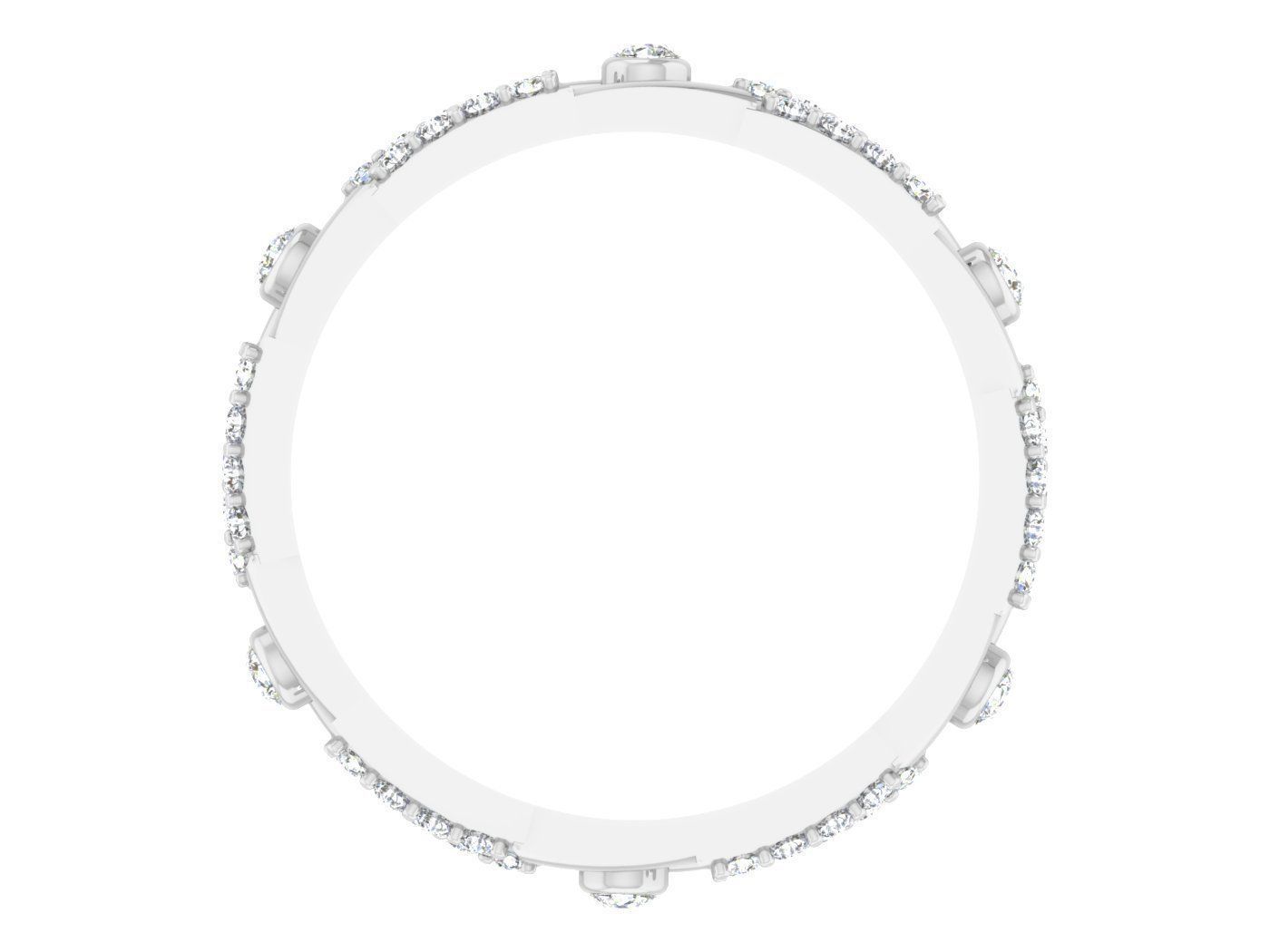 Wedding Engagement Women Etarnaty Band Ring 3D print model_1