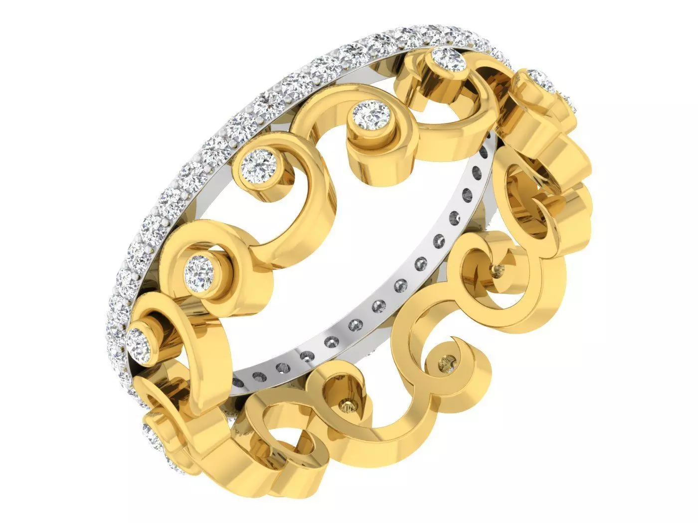 Wedding Engagement Women Etarnaty Band Ring 3D print model