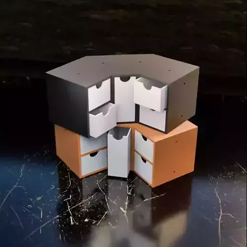 034H 5 Drawer Corner Unit and 10cm Drawer Unit 3D print model