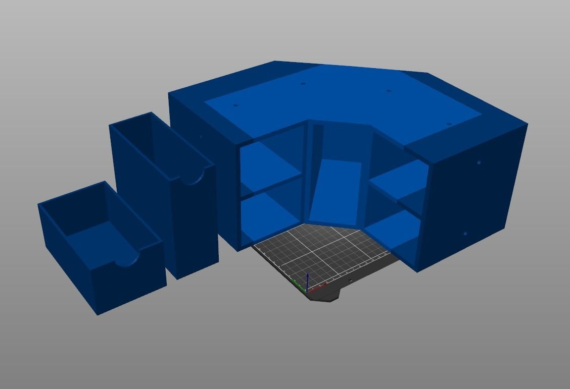 034H 5 Drawer Corner Unit and 10cm Drawer Unit 3D print model_8
