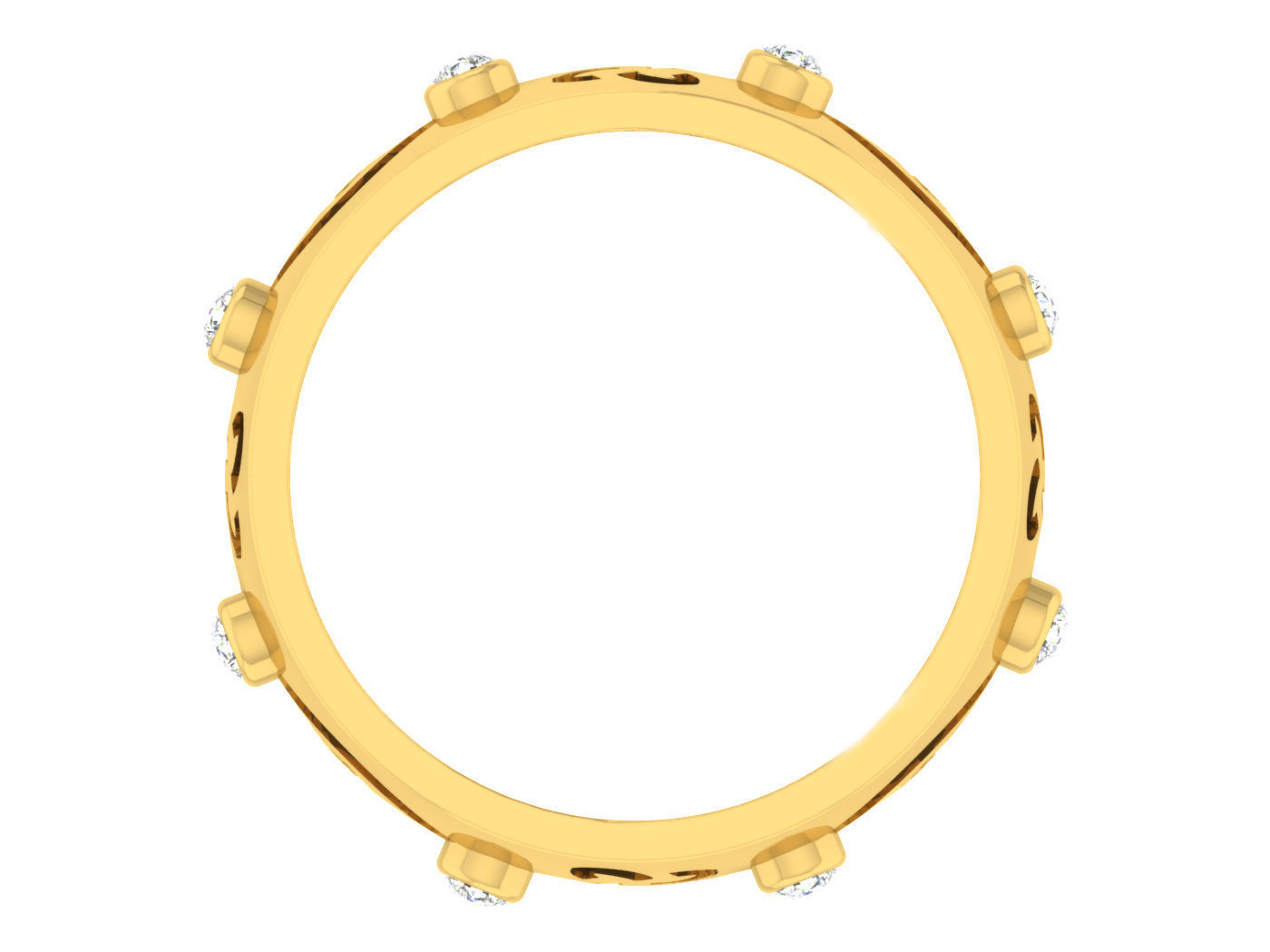 Wedding Engagement Women Etarnaty Band Ring 3D print model_1