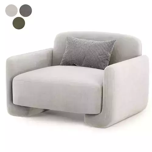 Fauteuil in bouclette Balzac Paris X LRI 3D model