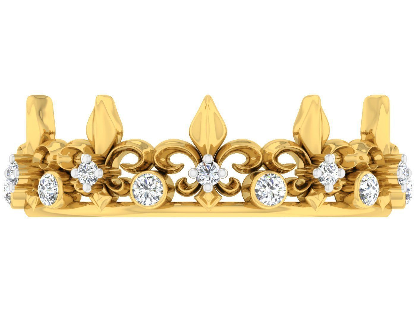 Wedding Engagement Women Etarnaty Band Ring 3D print model_3