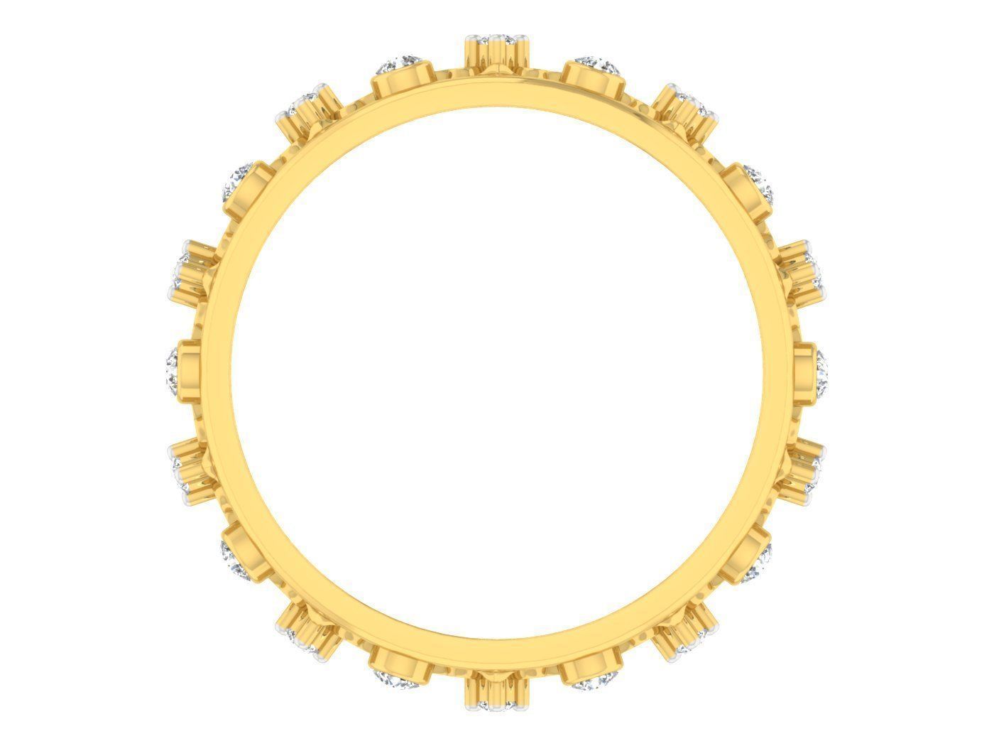 Wedding Engagement Women Etarnaty Band Ring 3D print model_1