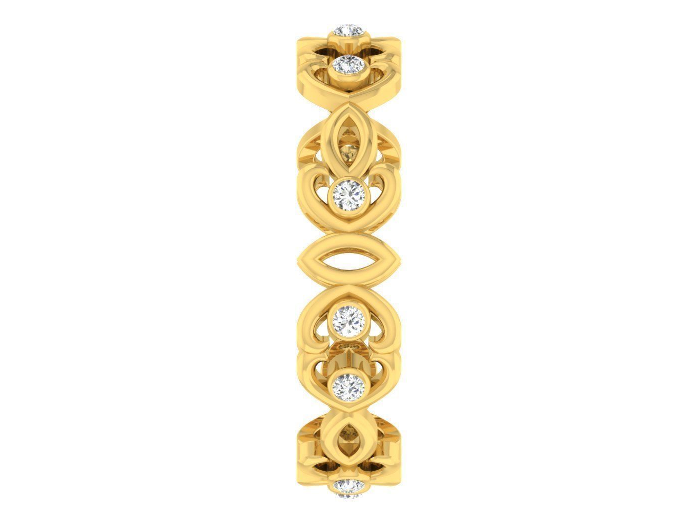 Wedding Engagement Women Etarnaty Band Ring 3D print model_2