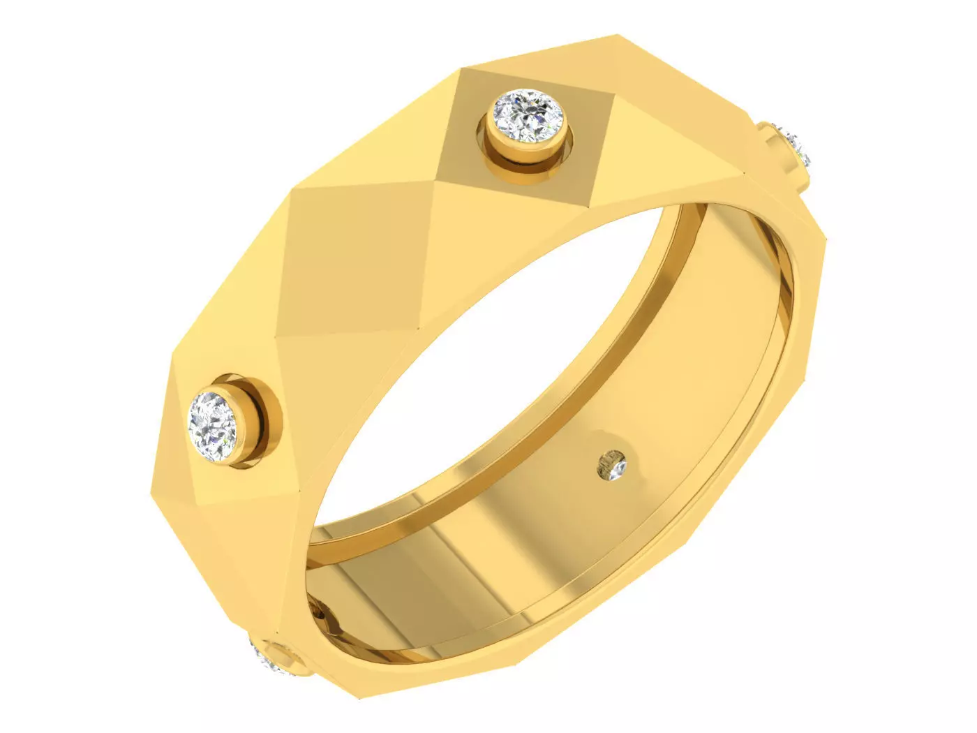 Wedding Engagement Women Etarnaty Band Ring 3D print model_0