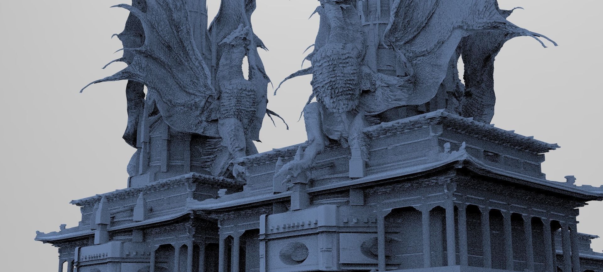 Dragon Temple Ronin temple 12 3D model_1