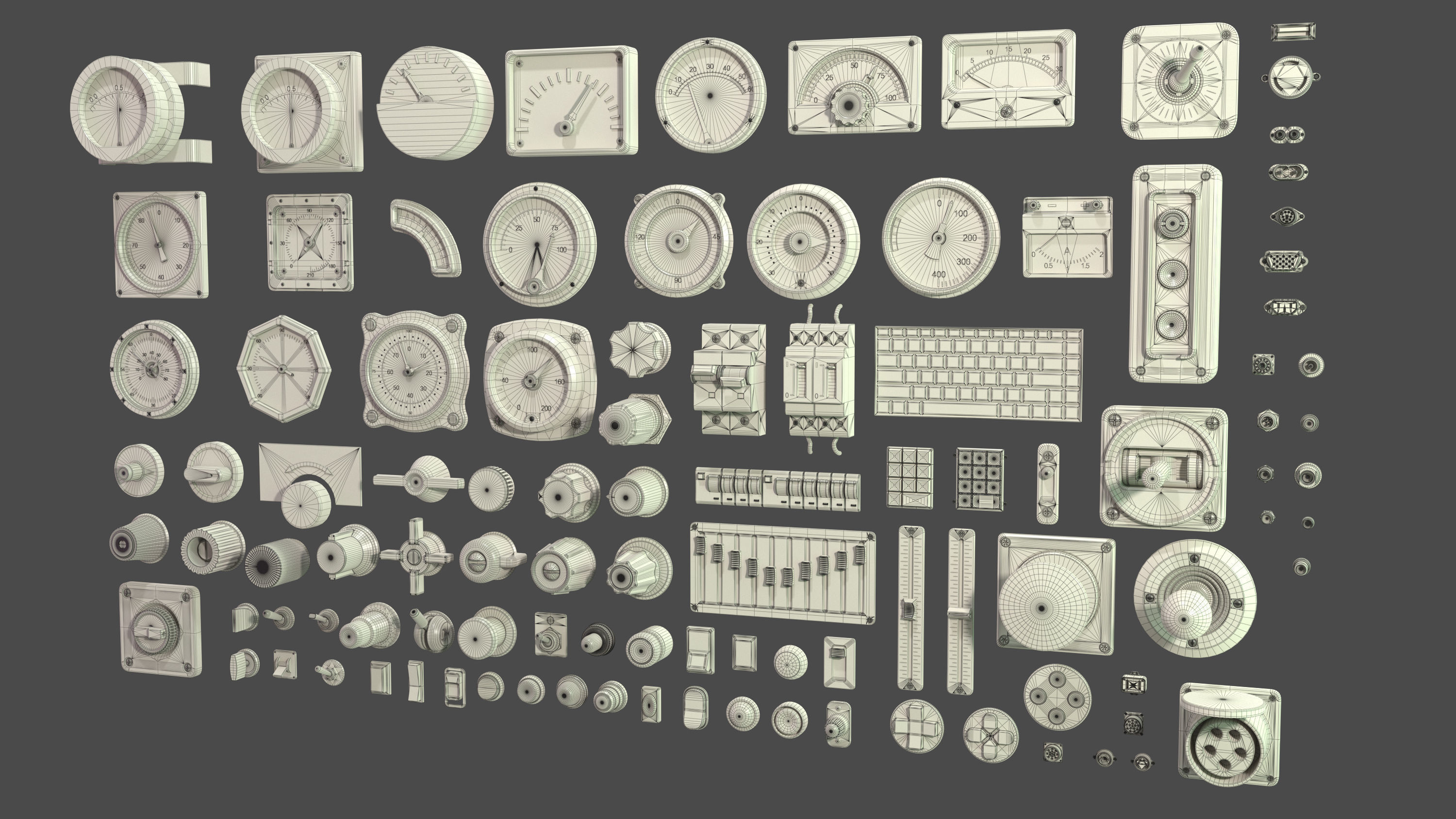 Industrial Kitbash - 2 - 105 pieces 3D model_1