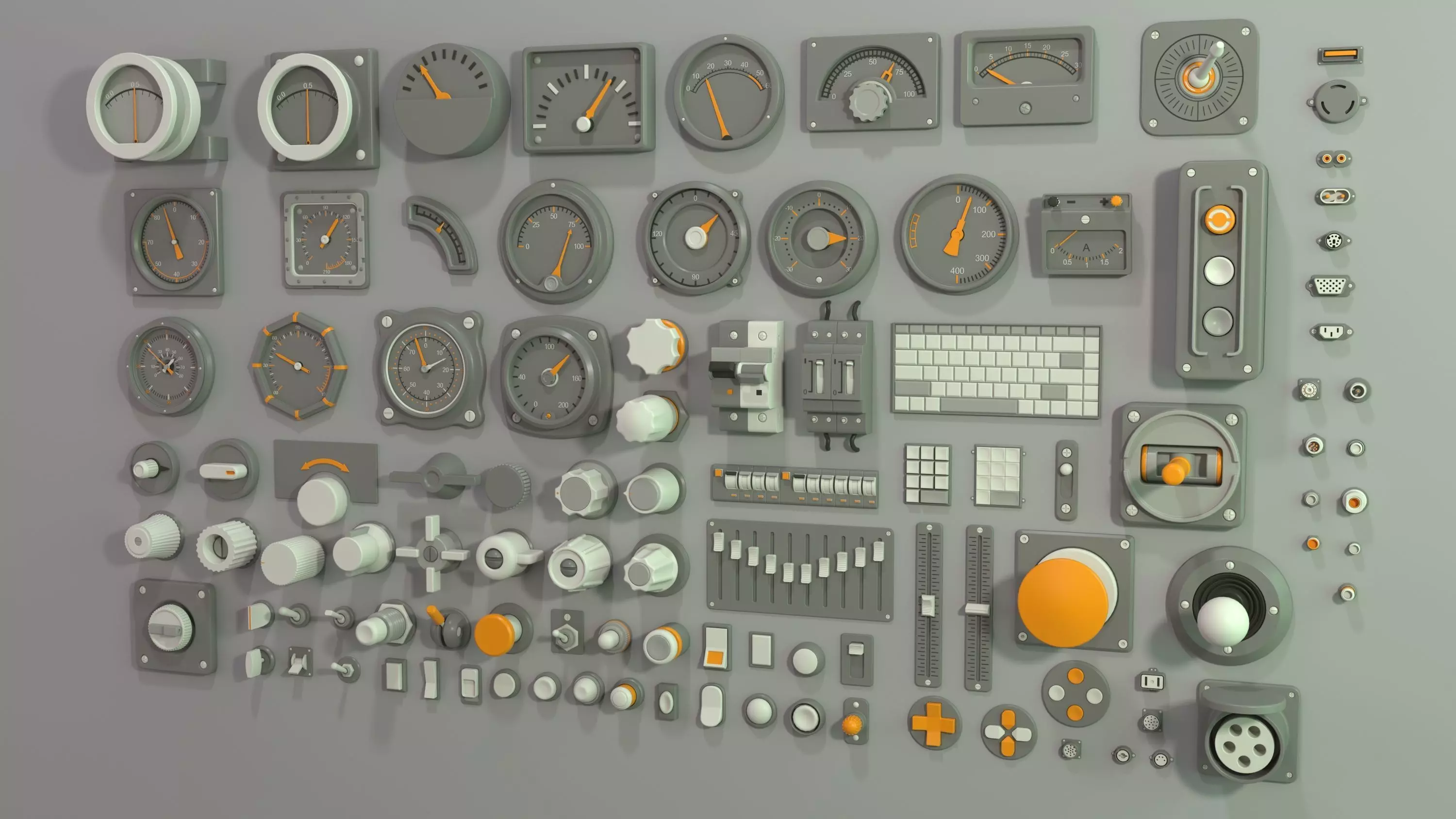 Industrial Kitbash - 2 - 105 pieces 3D model_0