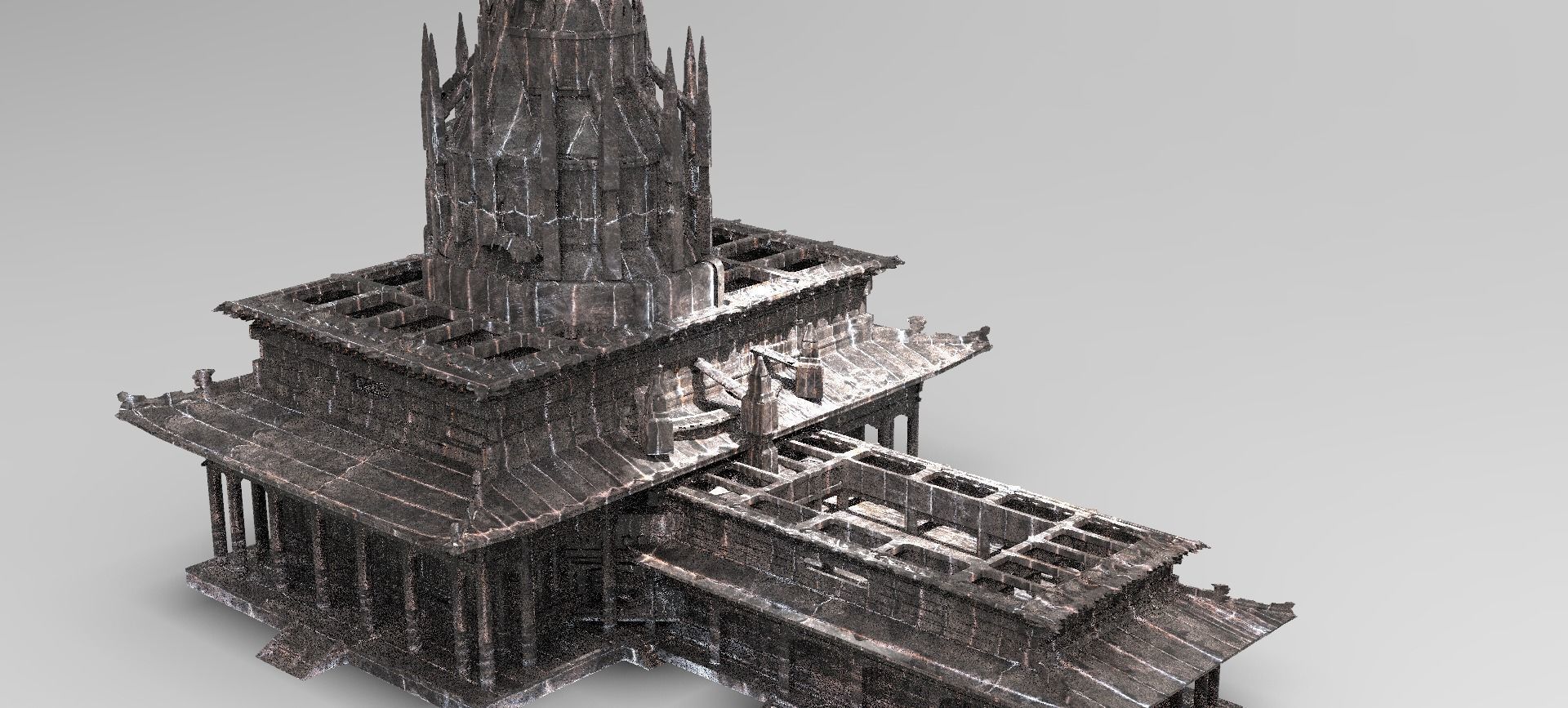 Dragon Temple Tower 3D model_1