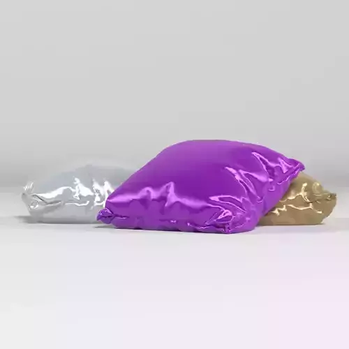 Pillows 2 three metallic - three metallic 3D model
