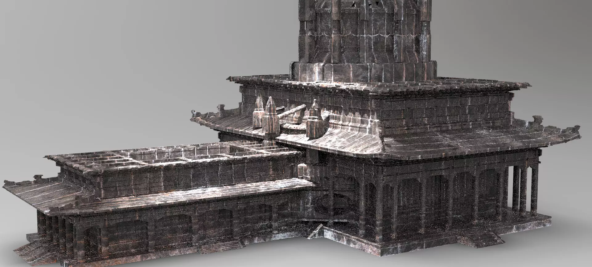 Dragon Temple Tower 2  3D model_0