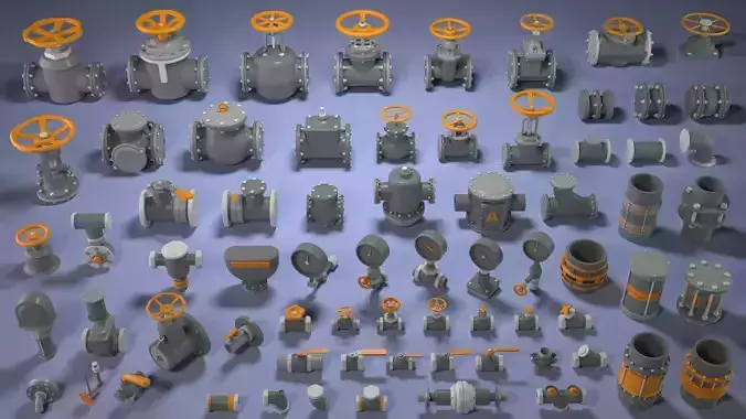 Industrial Kitbash 4 - 70 pieces 3D model