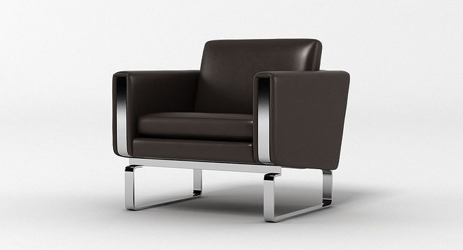 Hans J Wegner CH101 Chair 3D model 4