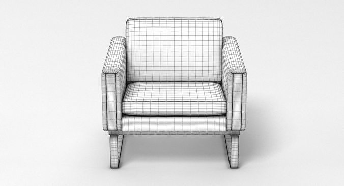 Hans J Wegner CH101 Chair 3D model 7