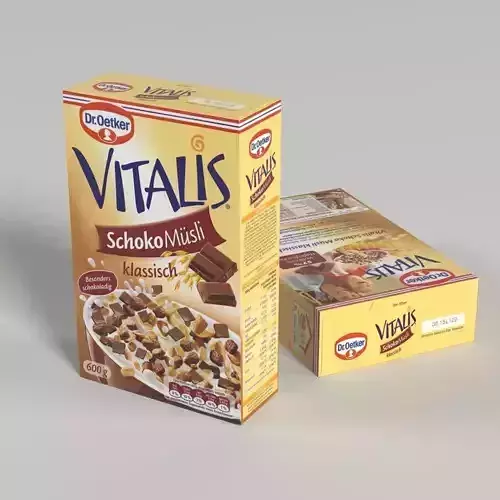 Breakfast Cereal Box 3D model