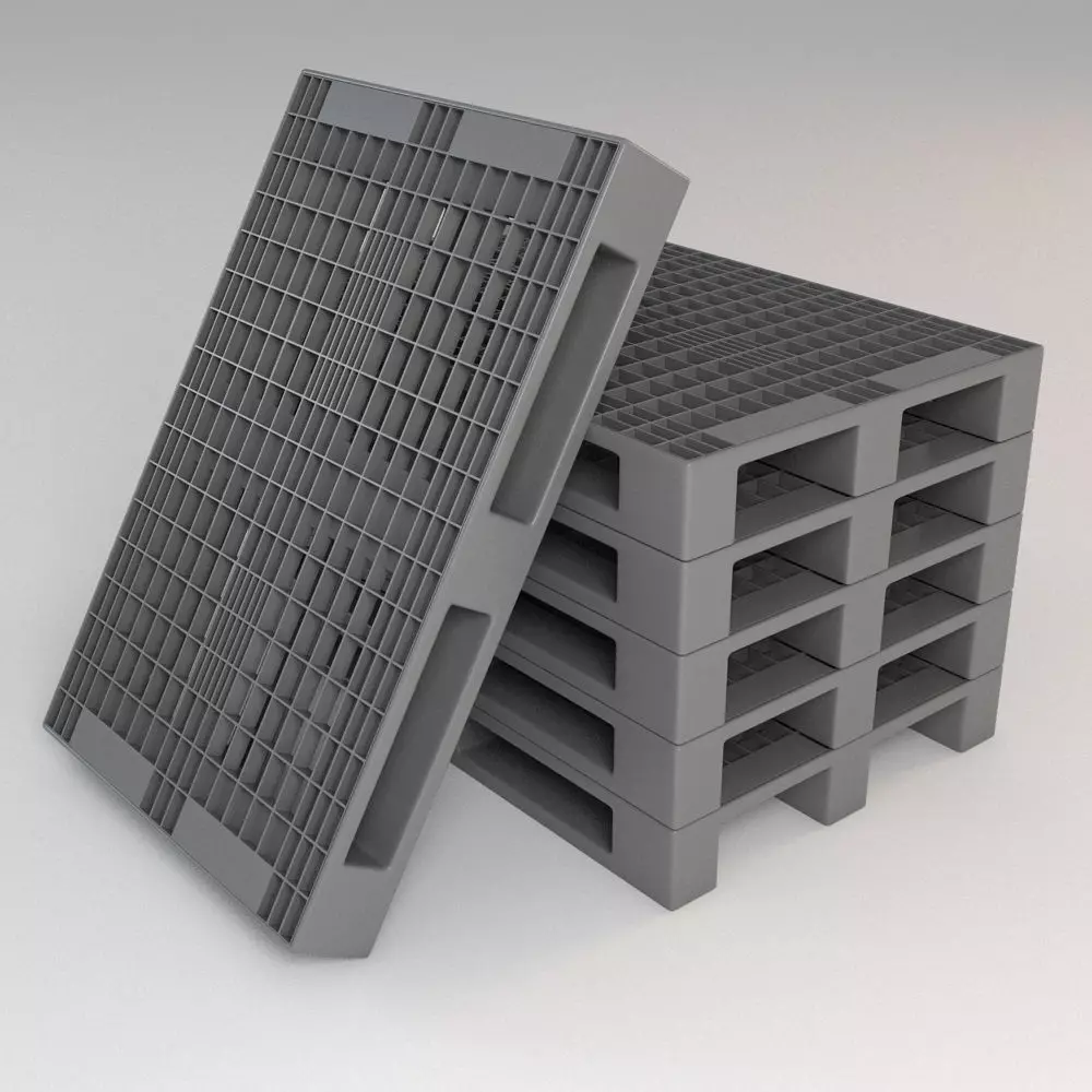 Plastic Delivery Pallet 3D model_0