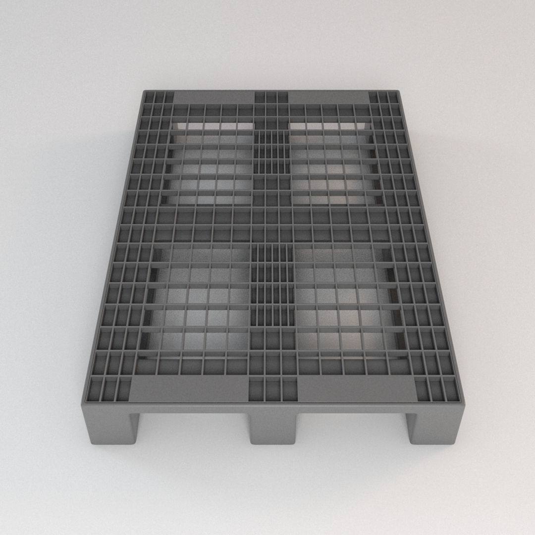 Plastic Delivery Pallet 3D model_1