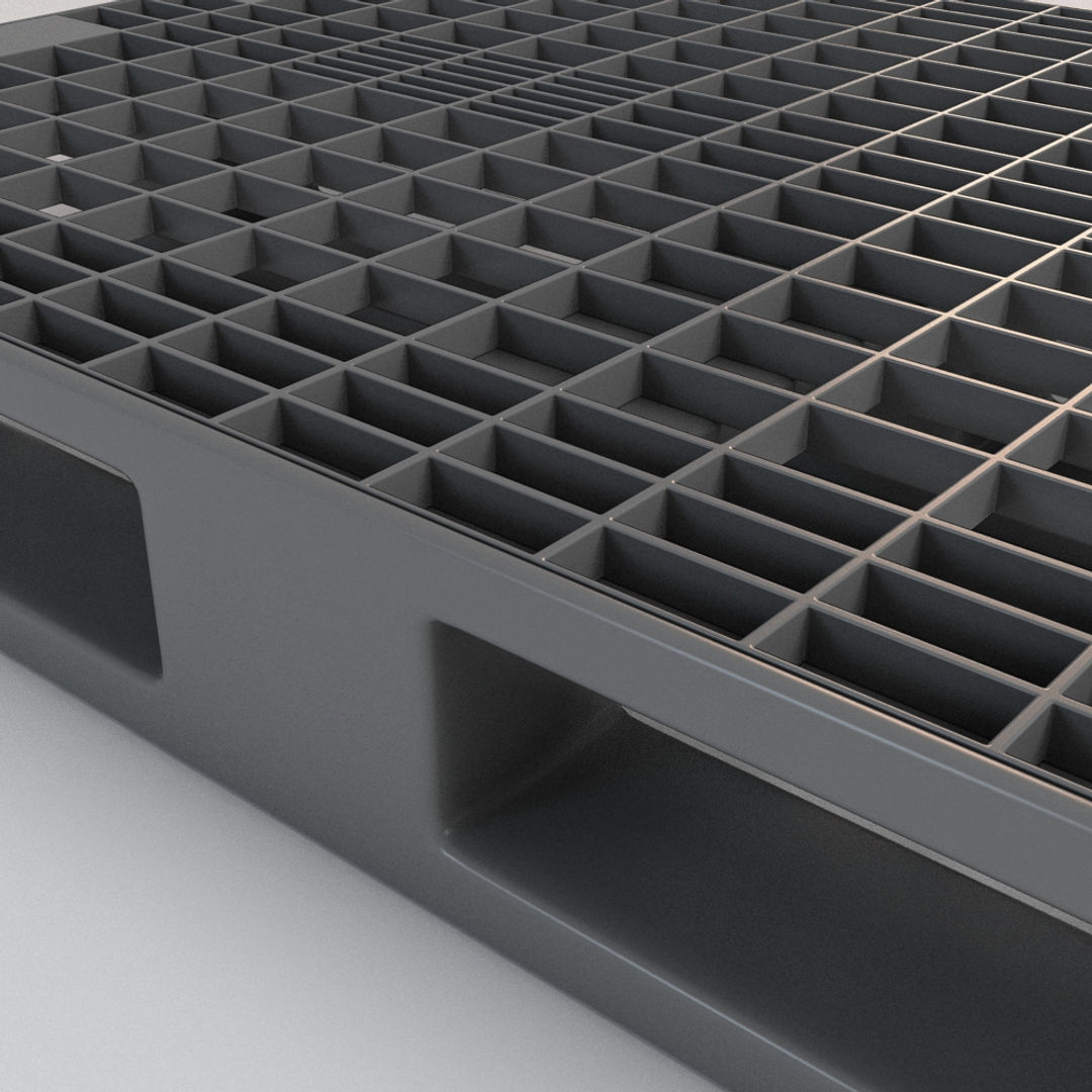 Plastic Delivery Pallet 3D model_3
