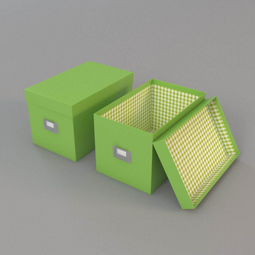 Stationery Storage Boxes 3D model_2