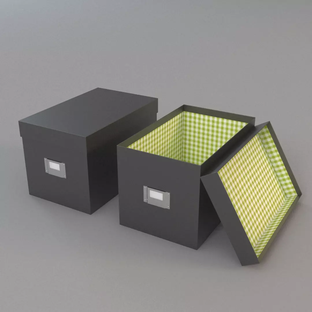 Stationery Storage Boxes 3D model_0