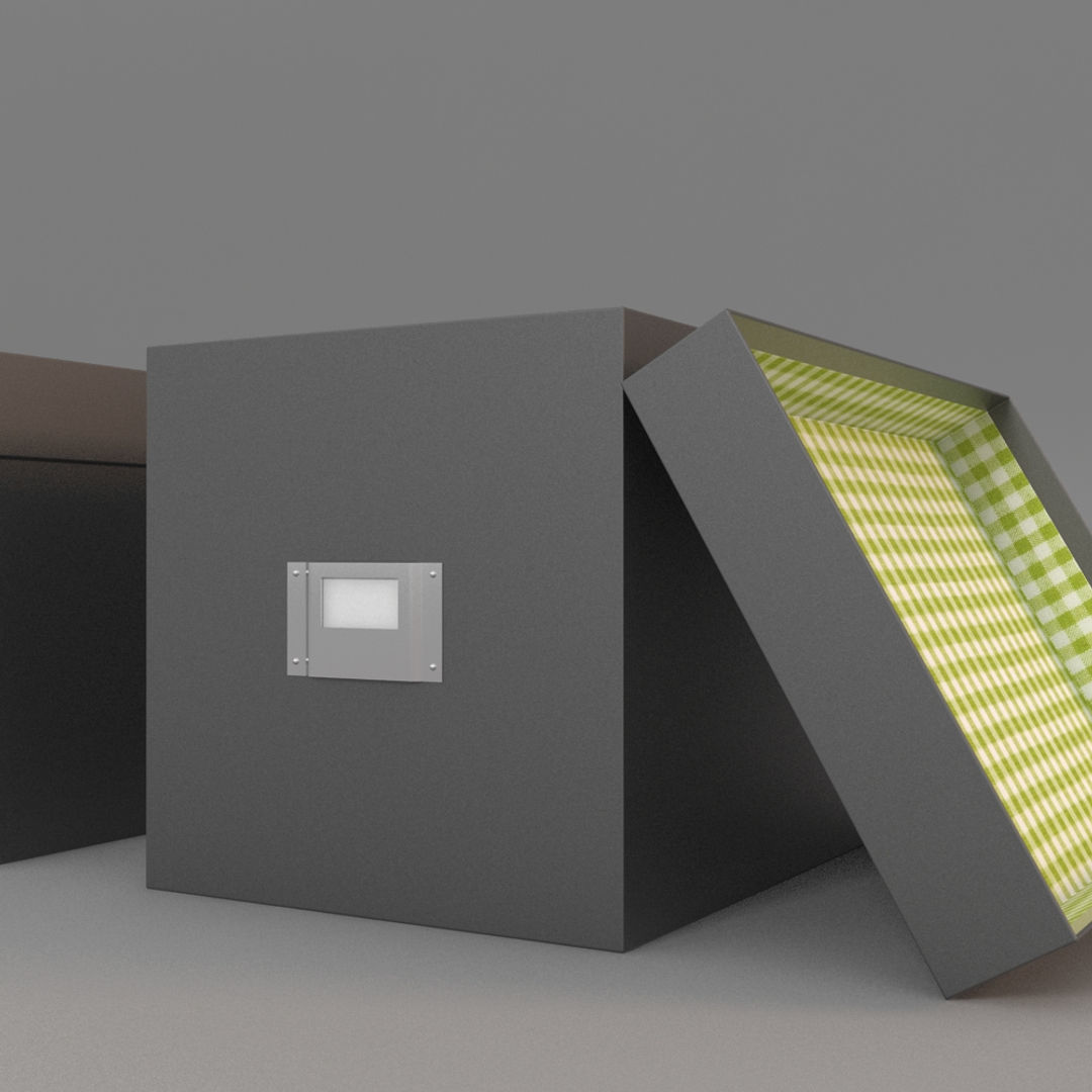 Stationery Storage Boxes 3D model_5