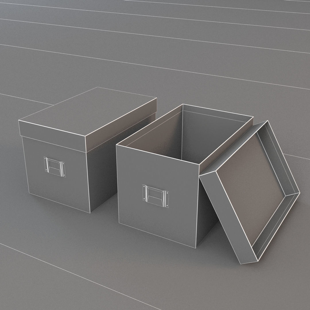 Stationery Storage Boxes 3D model_6