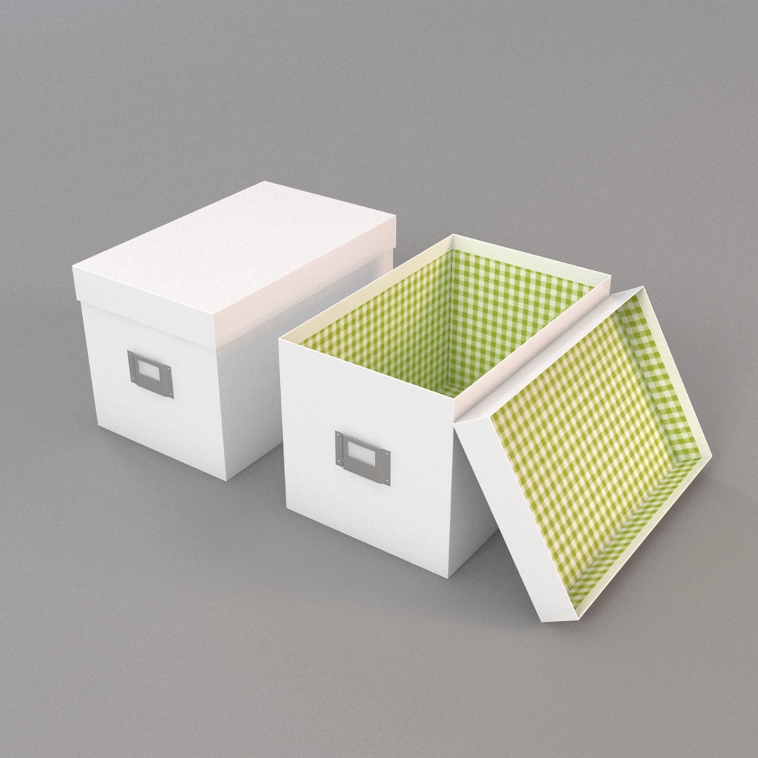 Stationery Storage Boxes 3D model_1