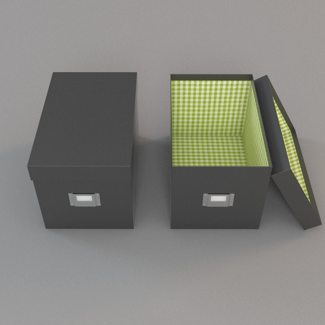 Stationery Storage Boxes 3D model_3