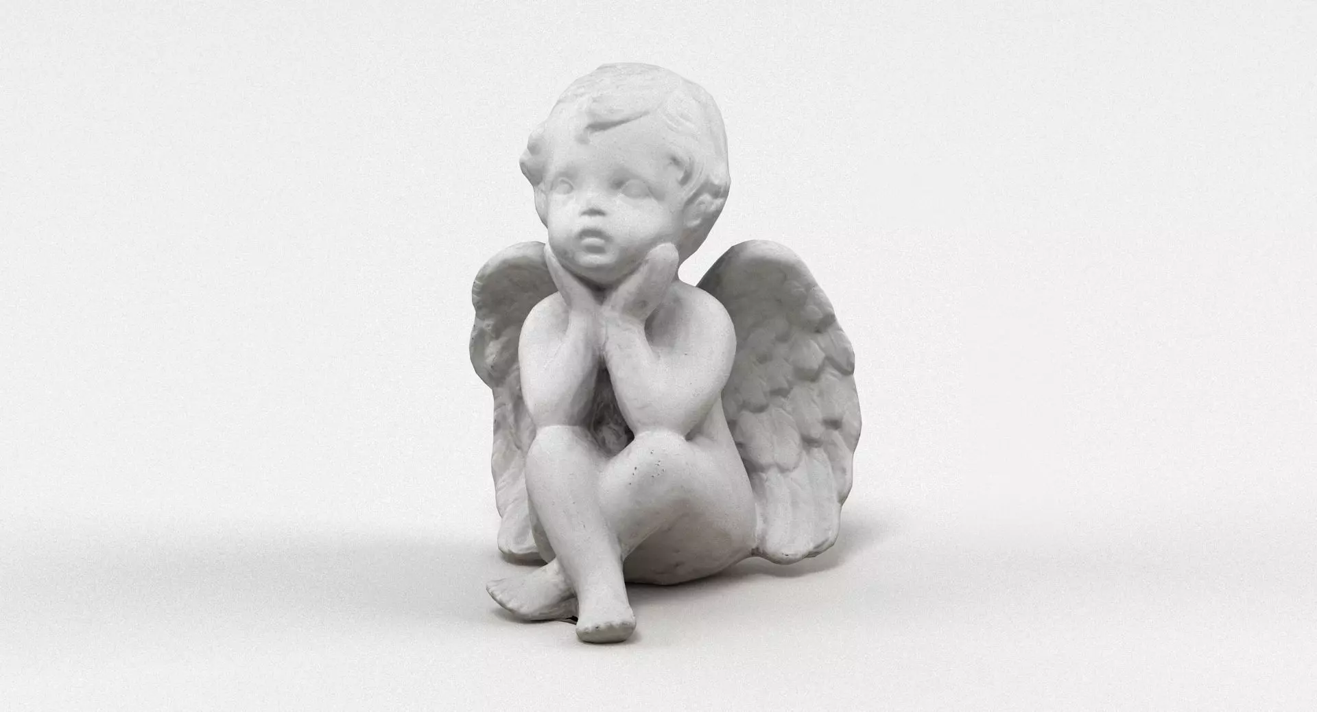 Angel Statuette 004 3D model_0