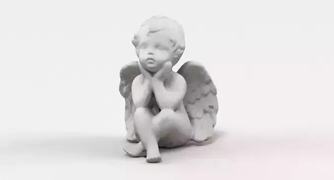 Angel Statuette 004 3D model
