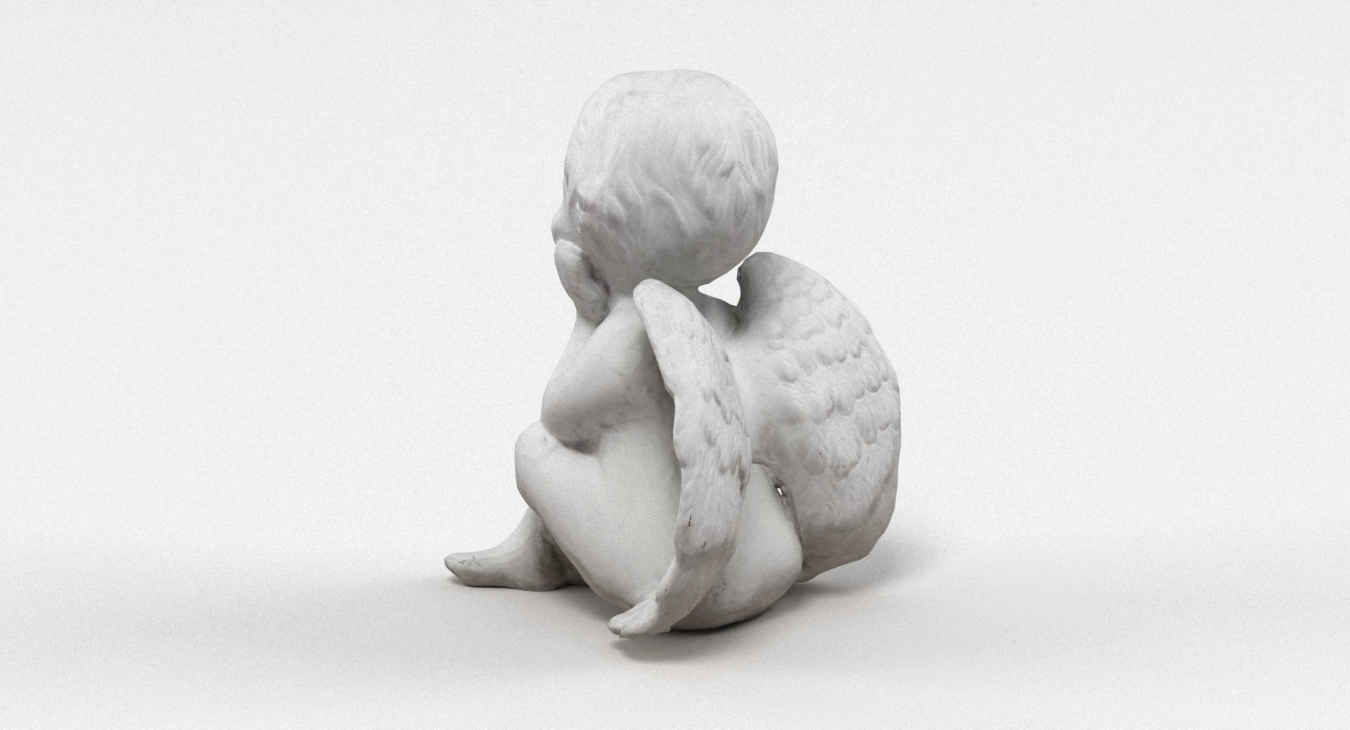 Angel Statuette 004 3D model_3