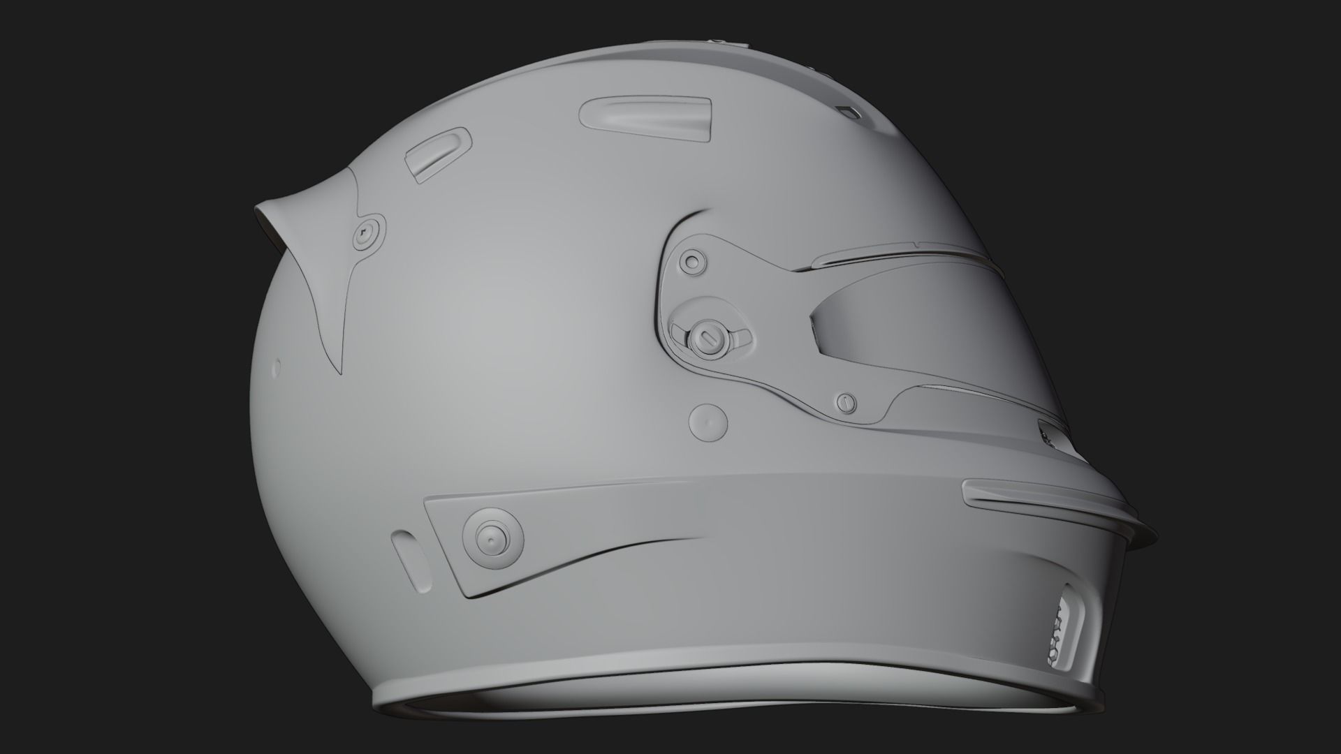 Racing Helmet Free 3D model_5