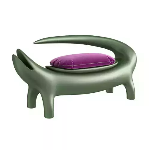 SLIDE BIG KROKO Polyethylene garden bench 3D model
